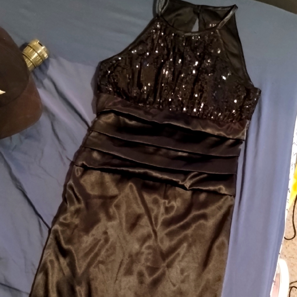 B Darlin Black Sequin Dress